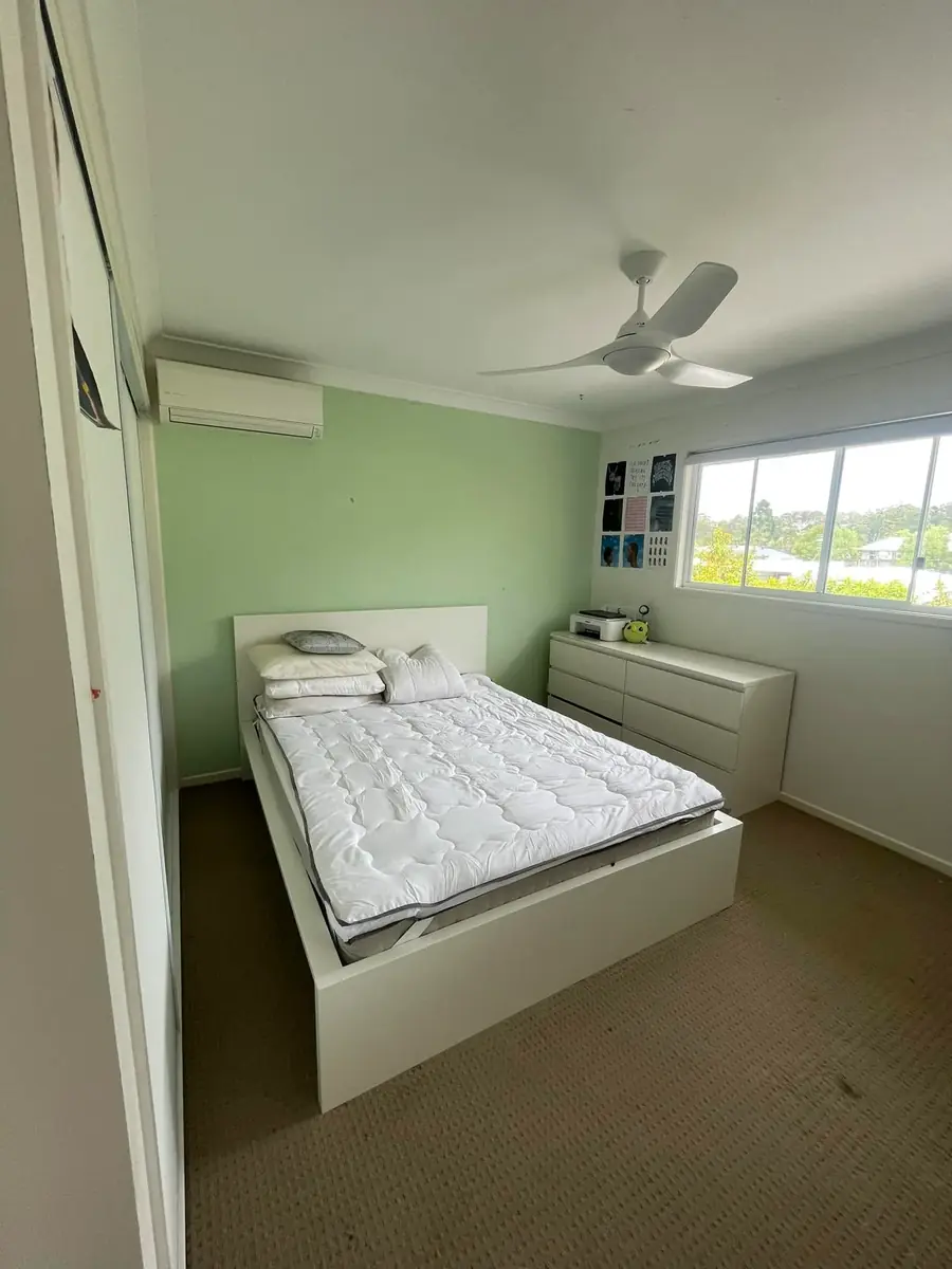 Tidy bedroom prepared for inspection or handover